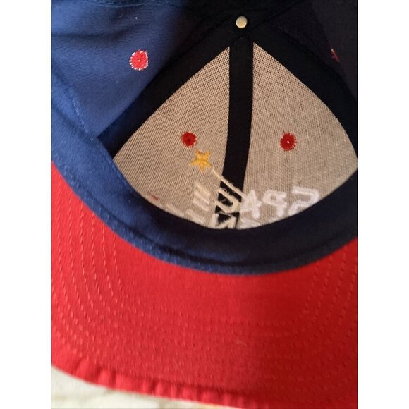 Blue Red Houston Space Center Hat Cap Adjustable Vintage 1990's - Picture 6 of 7
